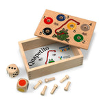  pegs and colourful illustration on the front of the game/storage box