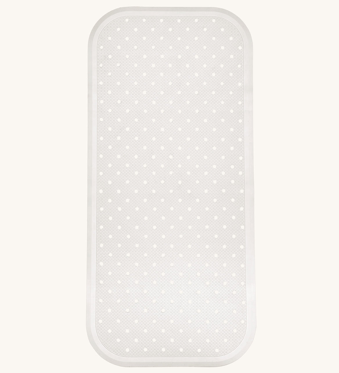 Fair Zone pearly white bath mat available at Babipur. Mat is 76x34 cm and made from natural rubber 