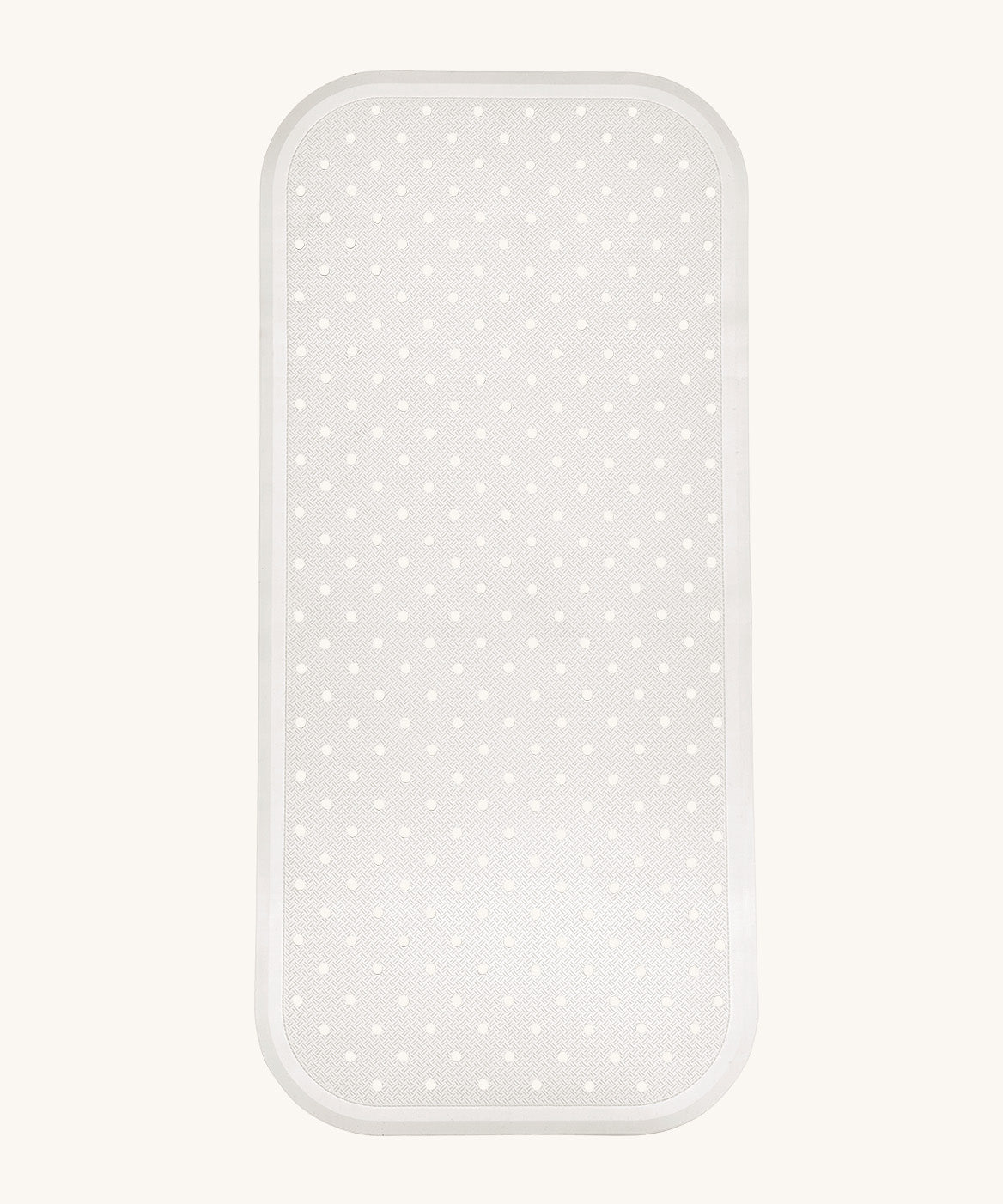 Fair Zone pearly white bath mat available at Babipur. Mat is 76x34 cm and made from natural rubber 