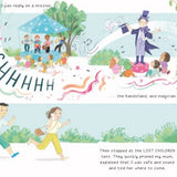 Open pages of the Finding Floss childrens book by Cara Matheson on a white background