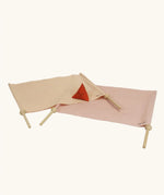 Flup cooperative throwing game for two. Two fabric slings and a soft throwing bag. 