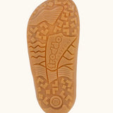 Flexible rubber soles on the Froddo barefoot kids shoes in brown 