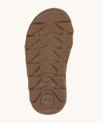 The brown rubber grippy sole for the  Froddo barefoot Zuru tex children's shoe in dark blue available at Babipur 