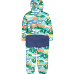 A closer look at the velcro dastening on the cuffs of the Frugi Children's Any Weather All In One - Alpine Adventures