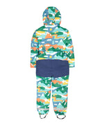 A closer look at the velcro dastening on the cuffs of the Frugi Children's Any Weather All In One - Alpine Adventures