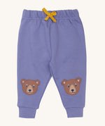 Frugi bear character grape purple coloured children's crawlers.