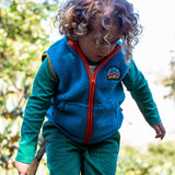 Frugi Bude Borg Fleece Gilet - Boat Blue