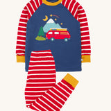 Frugi breton campervan design organic cotton jamie jim jams long sleeved pyjamas.