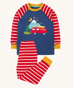 Frugi breton campervan design organic cotton jamie jim jams long sleeved pyjamas.