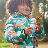  showing the bold and colourful Alpine mountain print