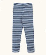 Frugi childs organic cotton navy breton stripe leona leggings.