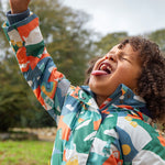 The secret snacks pocket inside the Frugi Children's Snow & Ski Coat - Alpine Adventures