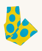 Frugi kids cosy flared leggings in super spot.