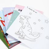 The inside of one of the Frugi FSC Christmas Cards, showing the colour in page