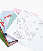 The inside of one of the Frugi FSC Christmas Cards, showing the colour in page