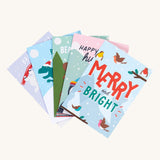 The Frugi colour-in 5 pack of Christmas cards with unique and playful designs, printed on FSC paper