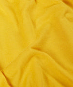 The bright yellow coloured lining inside the Frugi cobalt blue coloured rain jacket