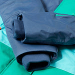 The back of the Frugi Snow & Ski Coat - Iguana Colourblock