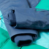 The back of the Frugi Snow & Ski Coat - Iguana Colourblock