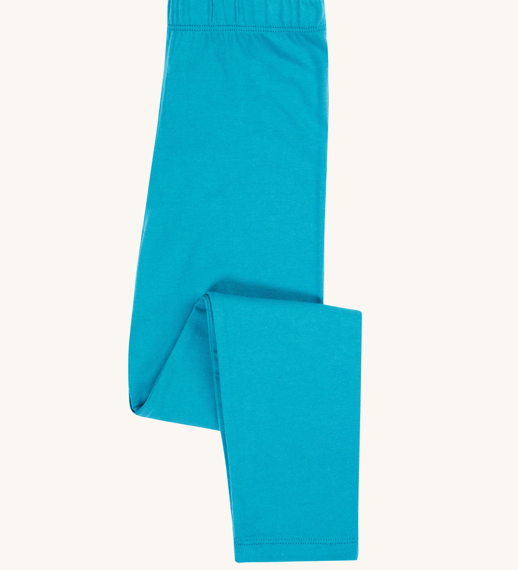 Frugi kids libby leggings in boat blue available at Babipur. 100% GOTS organic cotton leggings in bright blue with a soft elasticated waist band for a comfortable fit.