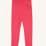 Frugi kids libby leggings in rose available at Babipur. 100% GOTS organic cotton leggings in bright pink with a soft elasticated waist band for a comfortable fit.
