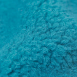 A close up of the blue fleece inner liner on the Frugi penhale khaki colourblock parka. 