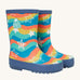 The Frugi Children's Puddle Buster Wellington Boots - Wavy Stars
