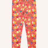 Frugi libby pink organic cotton  leggings with an all over guinea pig muddle print.