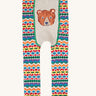 Frugi organic cotton little knitted leggings with a bear fair isle design. 