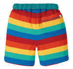 Frugi Little stripy rainbow shorts organic cotton