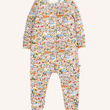 Frugi lovely babygrow with an all over highland fields print.