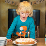Frugi Tobermory Teal Fox Magic Number Top 3-4 ans