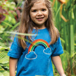 Frugi Myla organic cotton rainbow tshirt