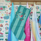 Frugi Organic Cotton Christmas Stocking - Robin Wreath