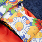 A look inside the A child wearing the Frugi Children's Snow & Ski Coat - Retro Happy