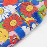 A closer look at the velcro fastenings on the Frugi Snow & Ski Salopettes - Retro Happy