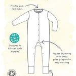 Frugi riley romper infograph