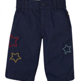 Frugi navy organic cotton Silas star shorts