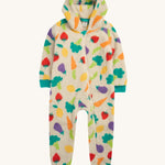 Frugi Ted Snuggle suit vegetable patch design