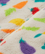 vegetables fleece onesie close up