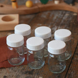 50ml Glass paint jar pots with lids in a set of six. 