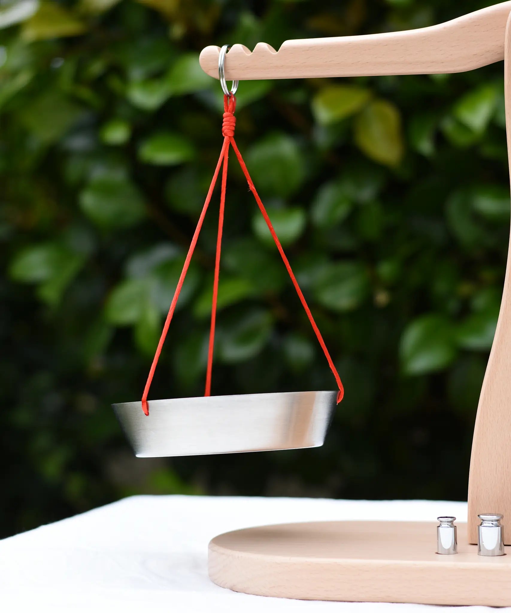Glückskäfer balance with weights children's weighing scales toy.  