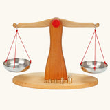 Glückskäfer balance with weights children's weighing scales toy.  