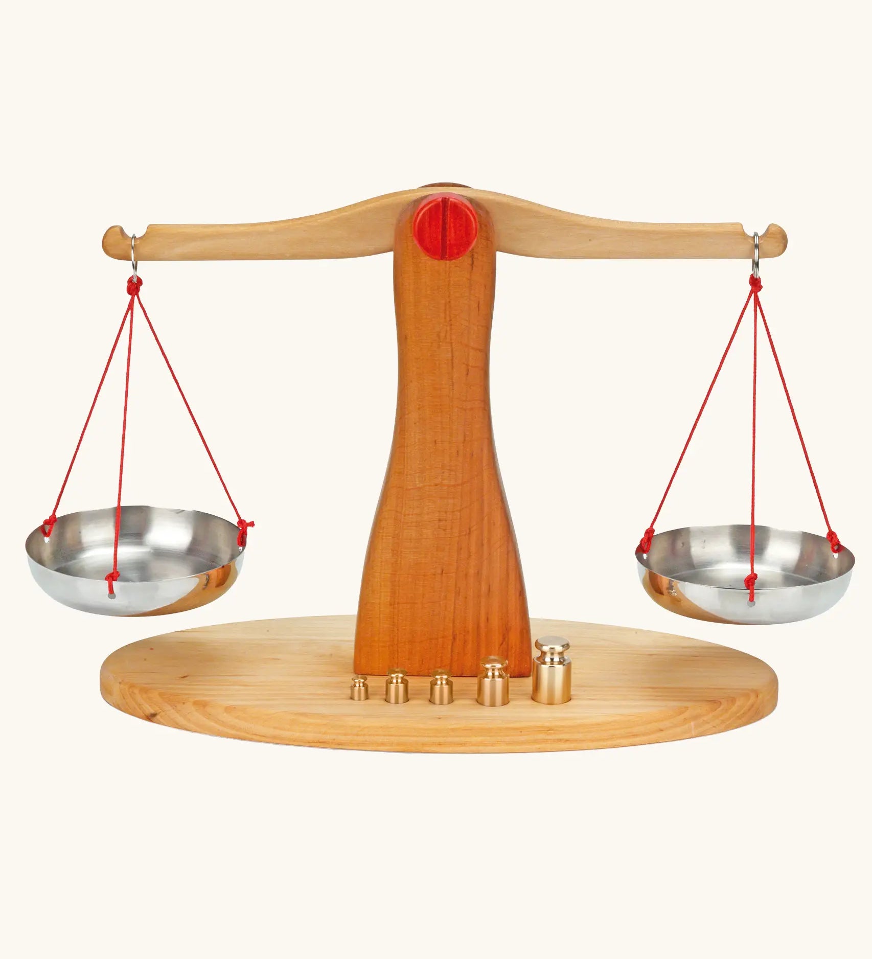 Glückskäfer balance with weights children's weighing scales toy.  