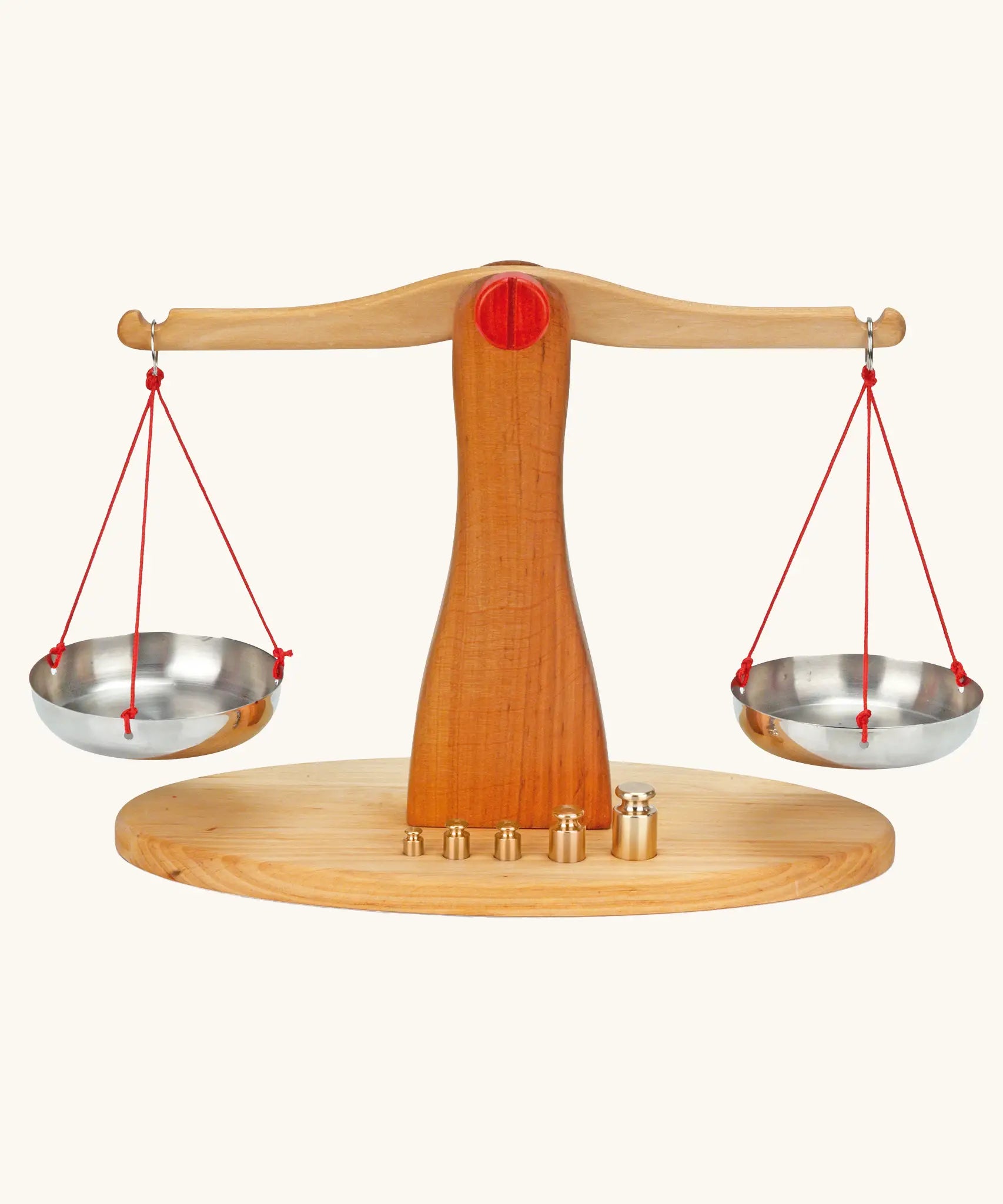 Glückskäfer balance with weights children's weighing scales toy.  