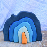 The Glückskäfer Blue Grotto placed on a wooden surface.