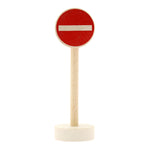 Gluckskafer small world no entry road sign on a white background