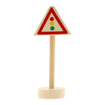 Gluckskafer small world traffic lights road sign on a white background
