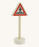 Gluckskafer small world zebra crossing wooden road sign 