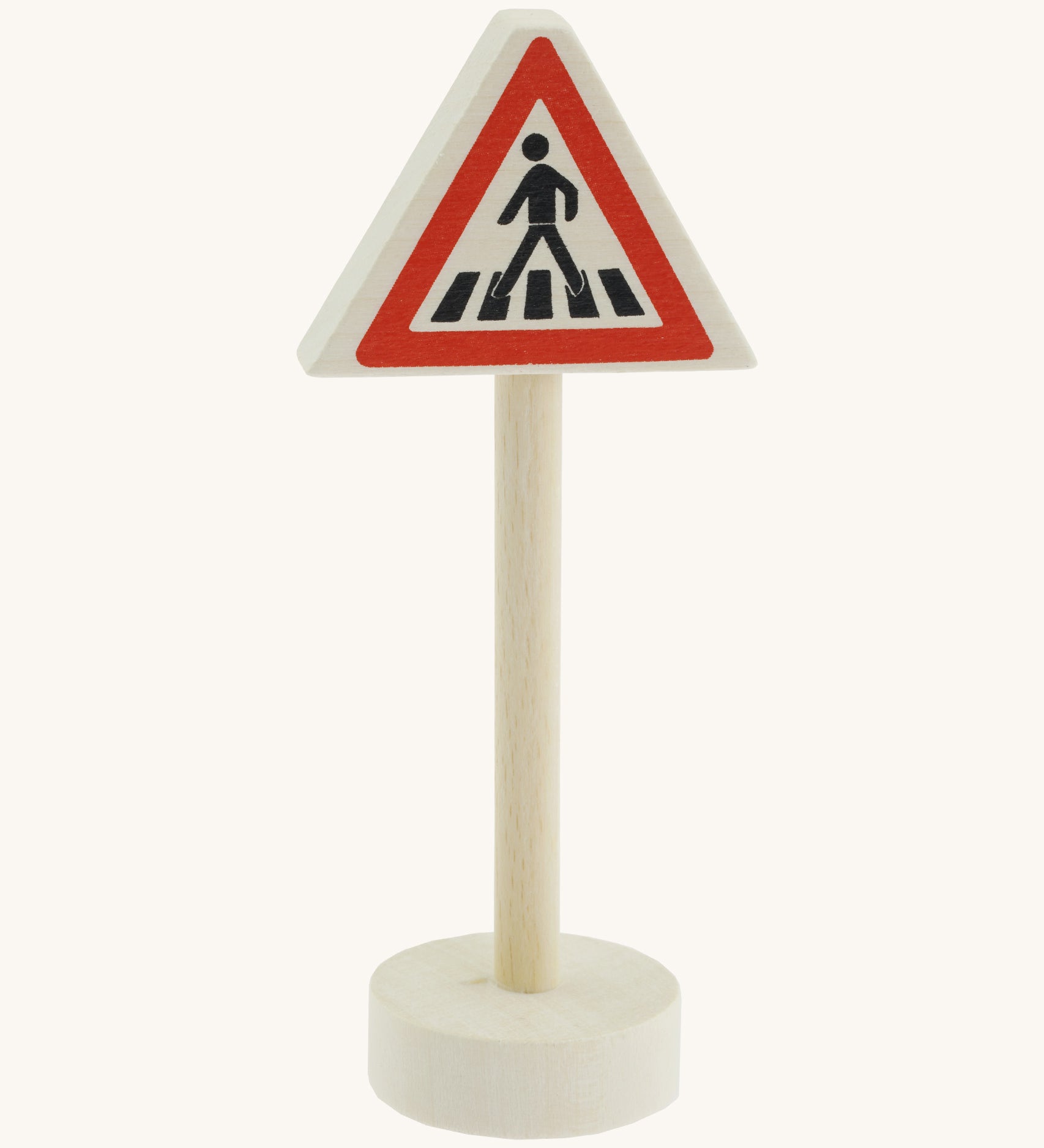 Gluckskafer small world zebra crossing wooden road sign 